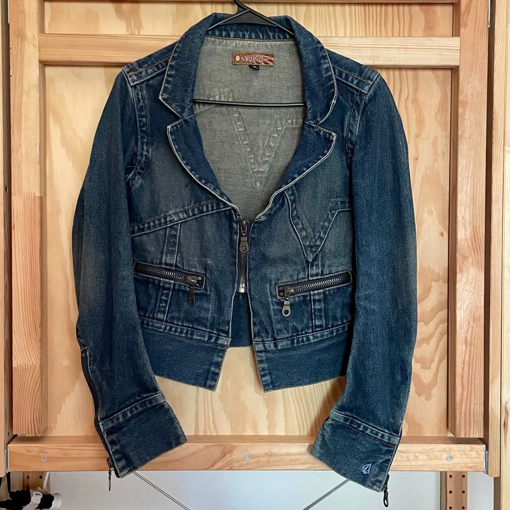 Volcom Dark Blue Denim Jean Jacket